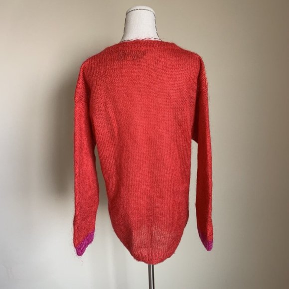 Vintage 80s Renee Tener For Jeanne Pierre Mohair Picasso Art Graphic Sweater M - Picture 6 of 12